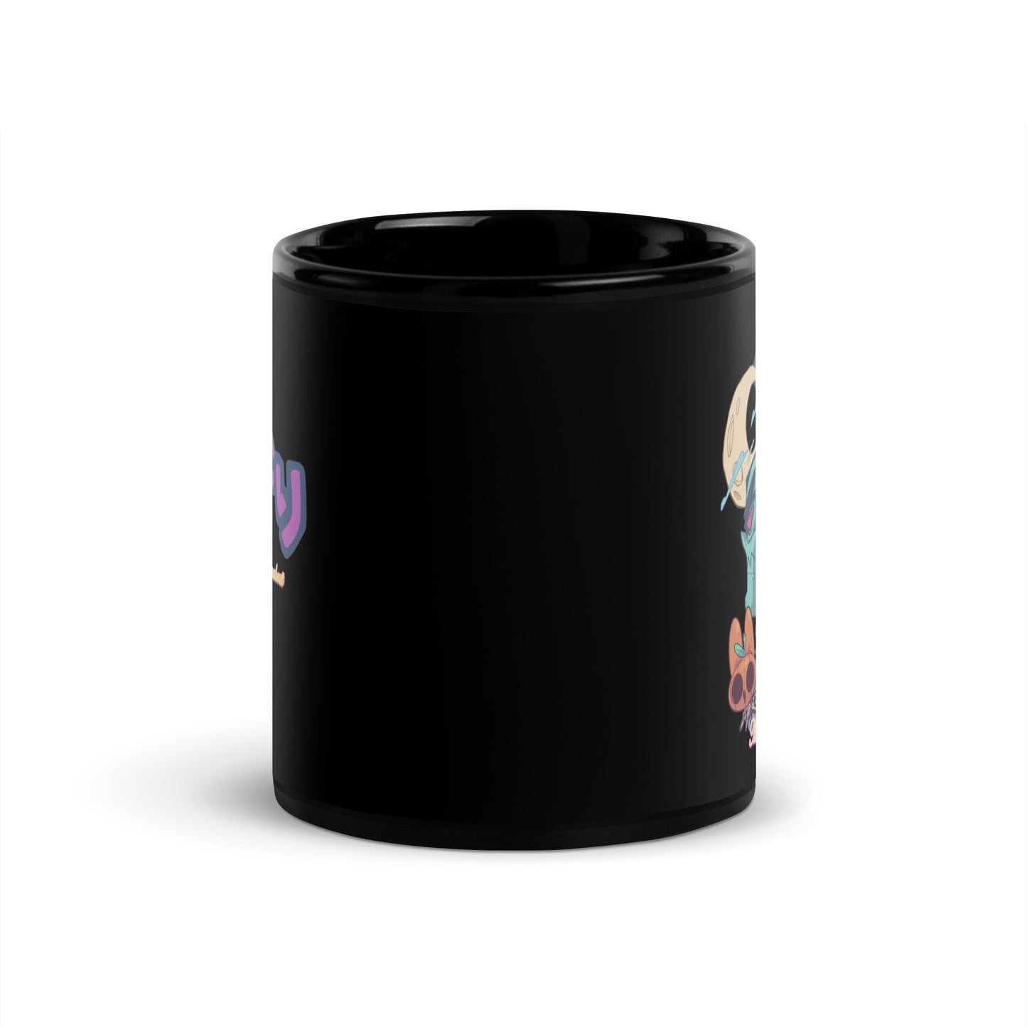 GURIZURI Black Glossy Mug