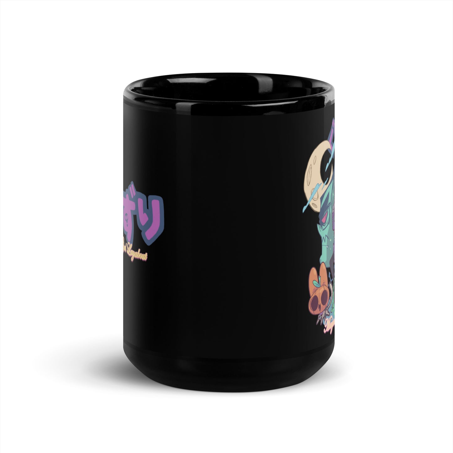 GURIZURI Black Glossy Mug