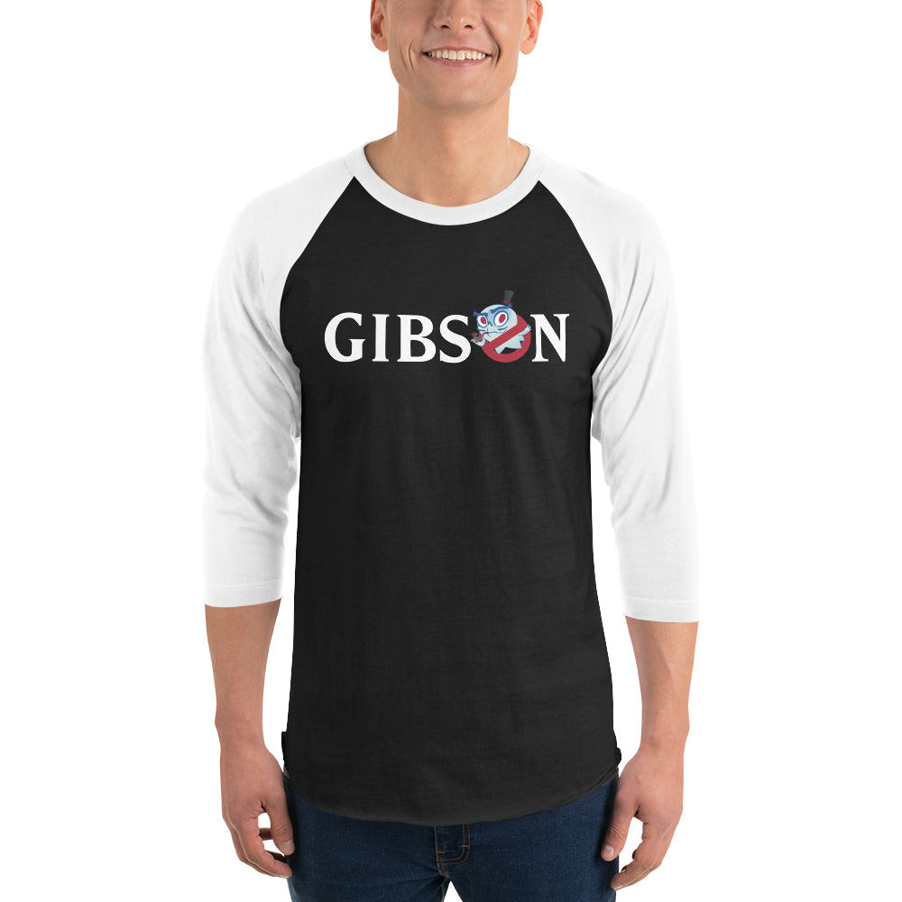 Gibsbusters Logo Text Baseball Shirt Dark