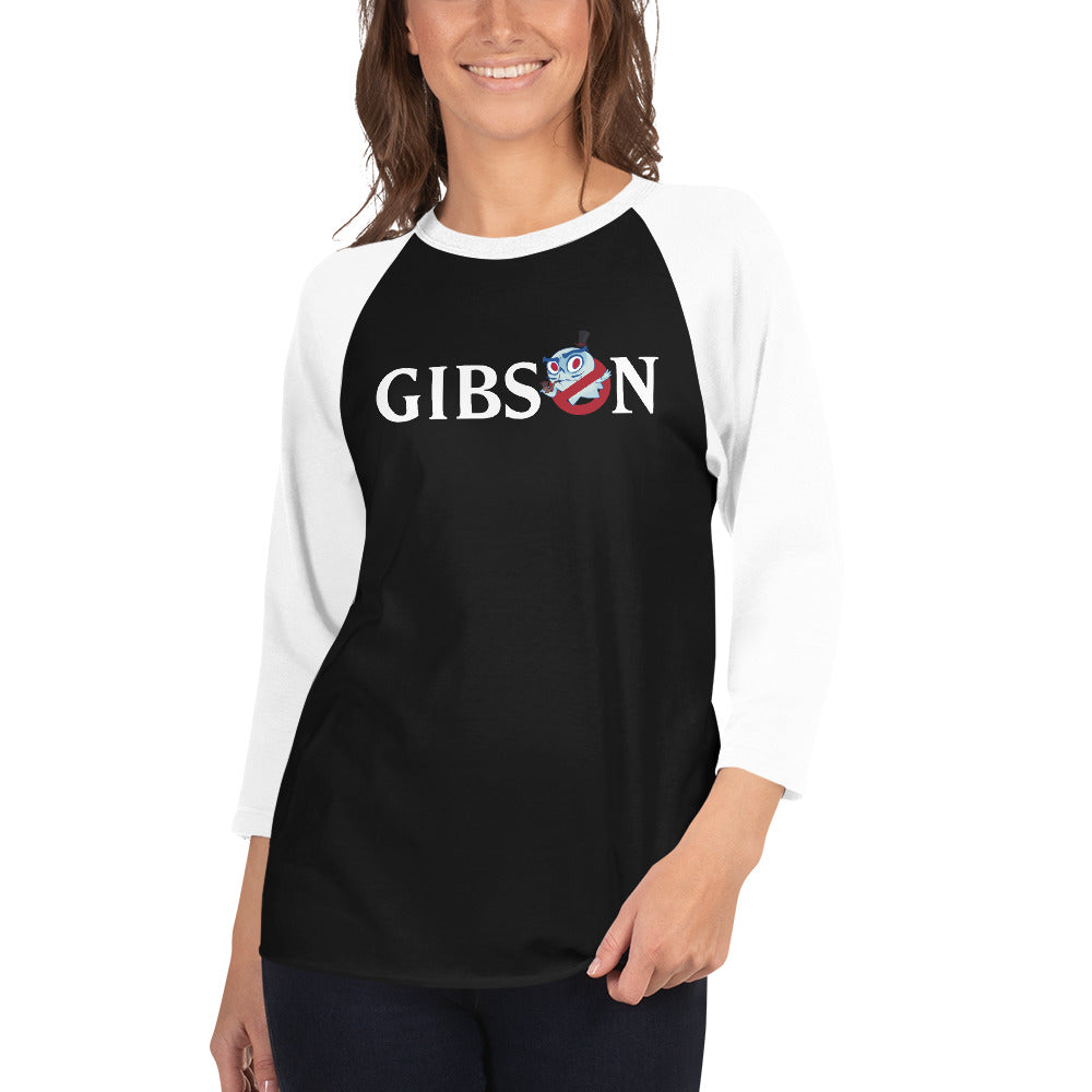 Gibsbusters Logo Text Baseball Shirt Dark