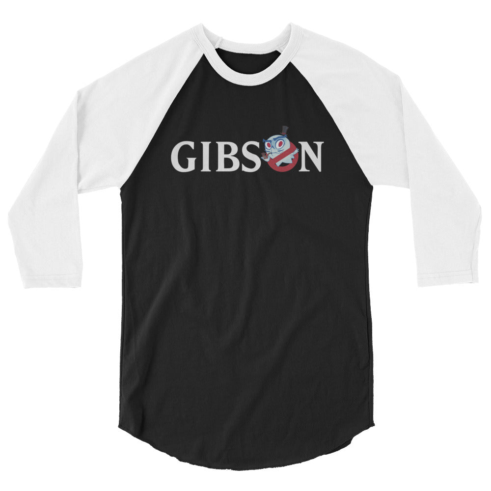Gibsbusters Logo Text Baseball Shirt Dark