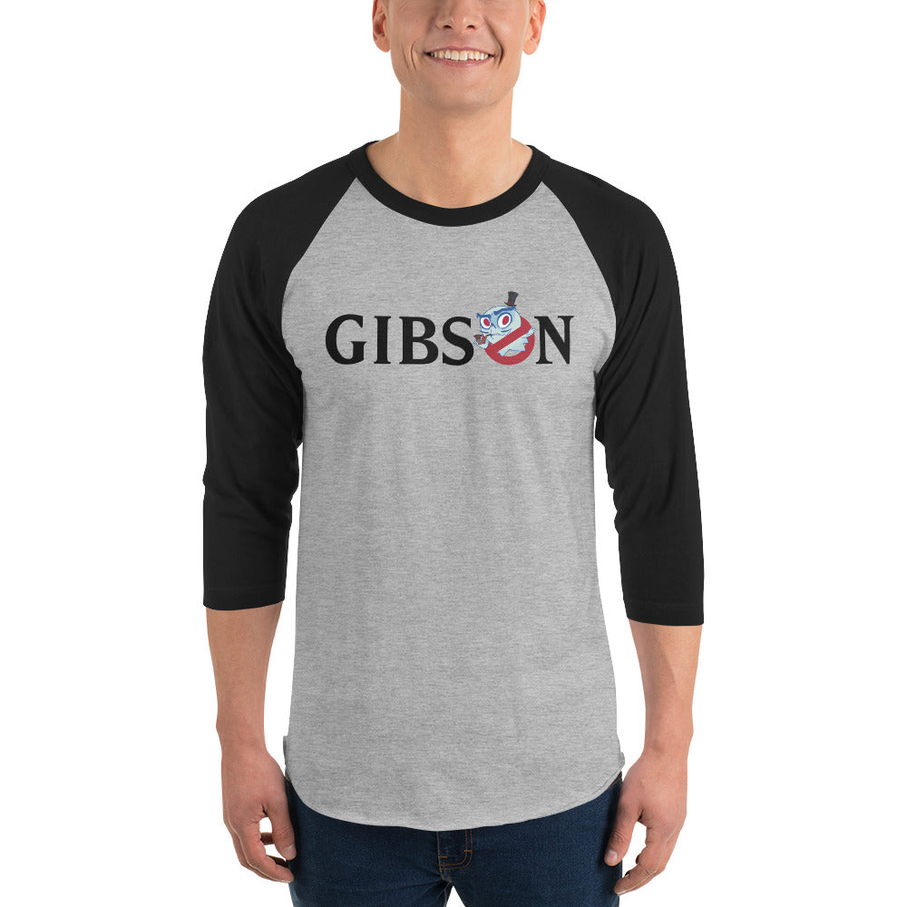 Gibsbusters Logo Text Baseball Shirt Light