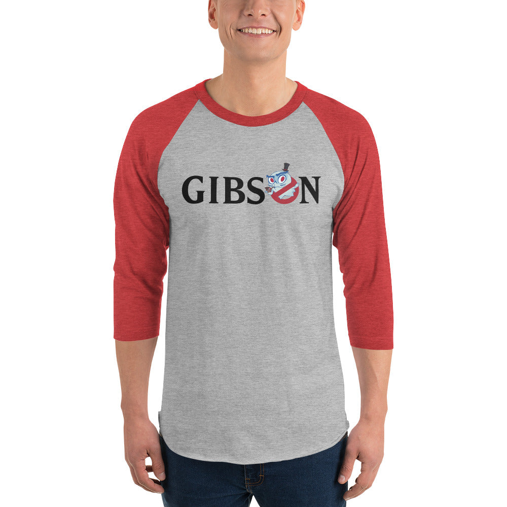 Gibsbusters Logo Text Baseball Shirt Light