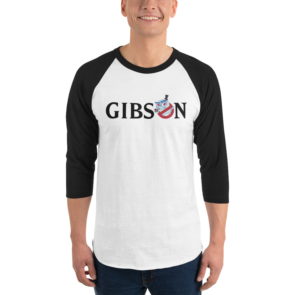 Gibsbusters Logo Text Baseball Shirt Light