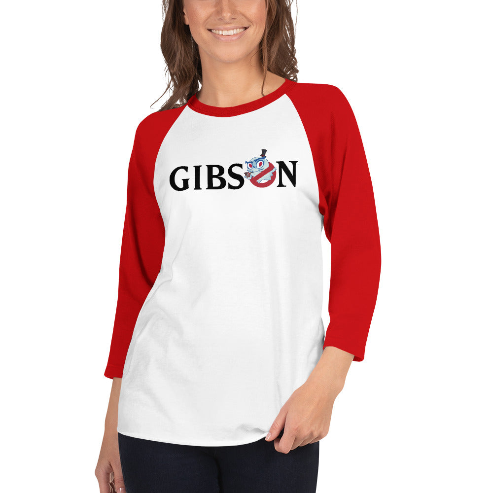 Gibsbusters Logo Text Baseball Shirt Light