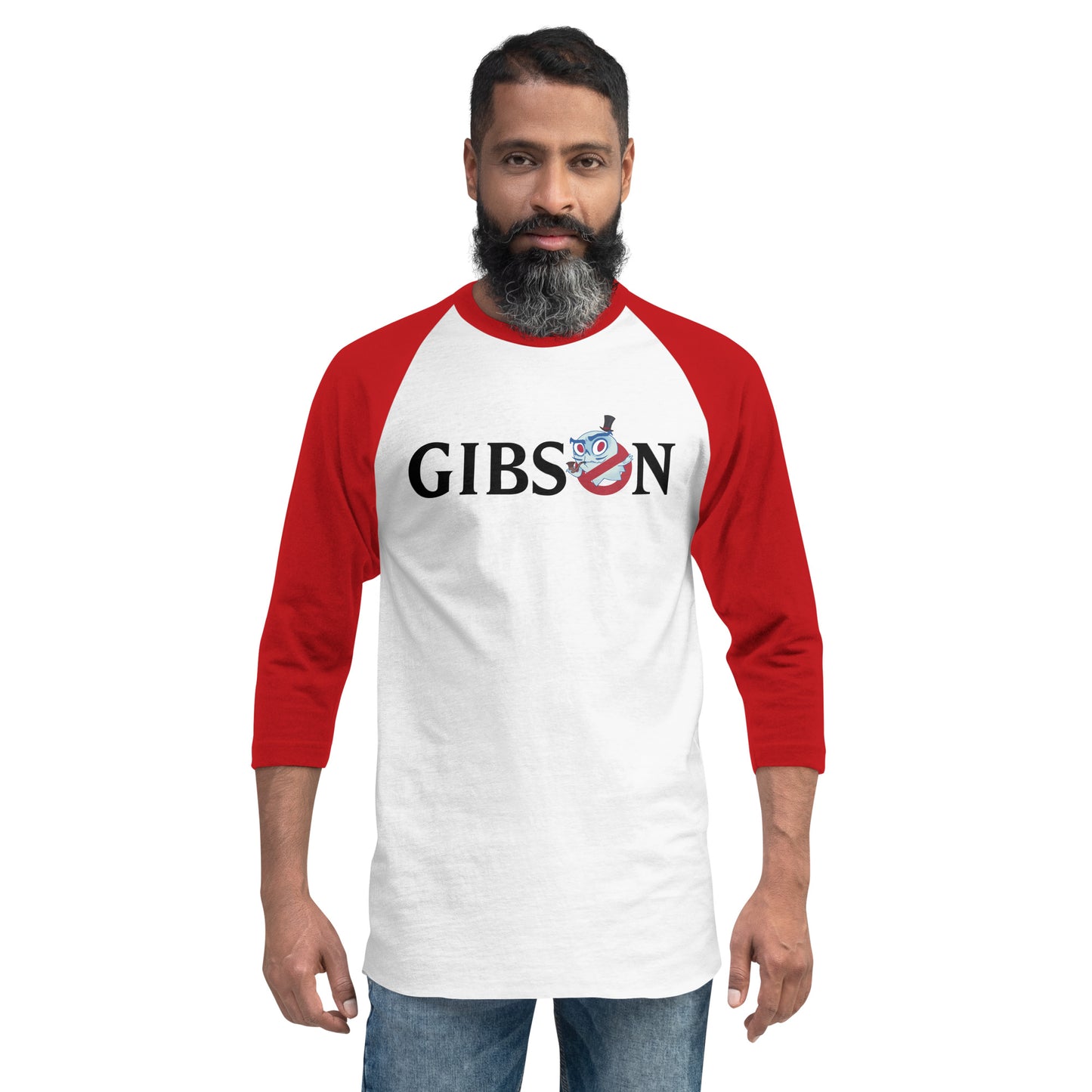 Gibsbusters Logo Text Baseball Shirt Light