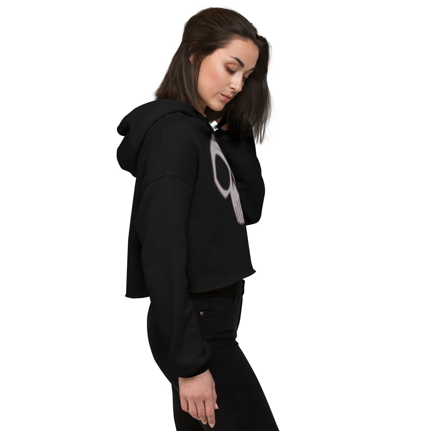 Charlotte Skull Crop Hoodie