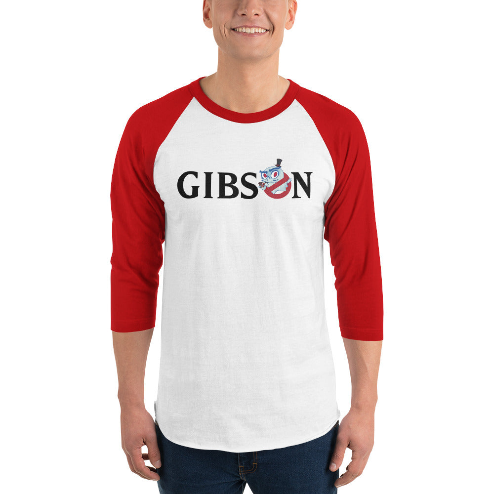 Gibsbusters Logo Text Baseball Shirt Light